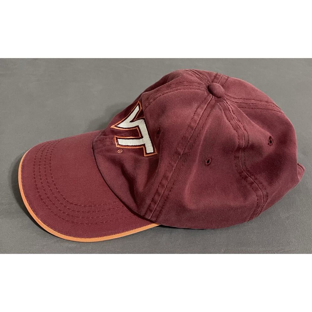 Signatures Official Virginia Tech Hokies Adjustable Hat Cap Maroon VT Logo - Picture 2 of 8